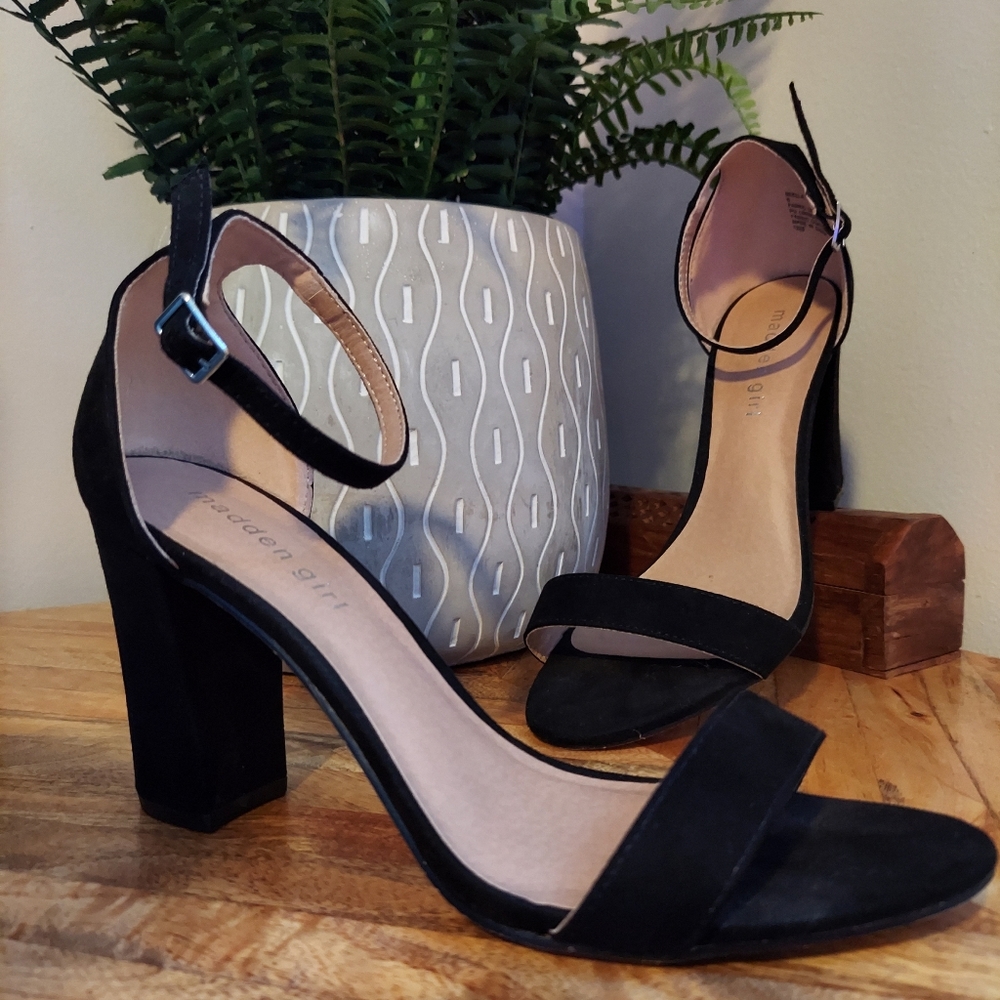 Madden girl black block heel sandals